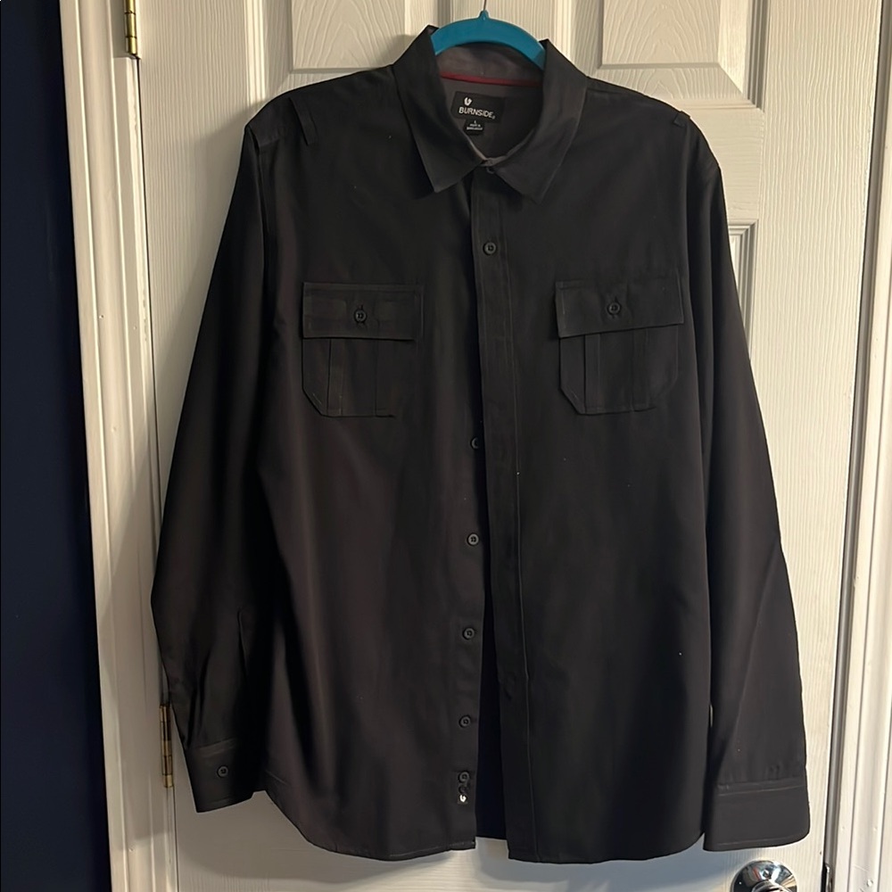 Black Men's Button Down Shirt